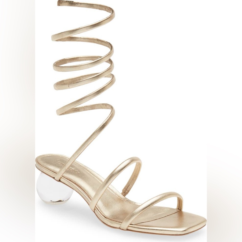 Cult Gaia ‘Freya’ Spiral Ankle Wrap Heel